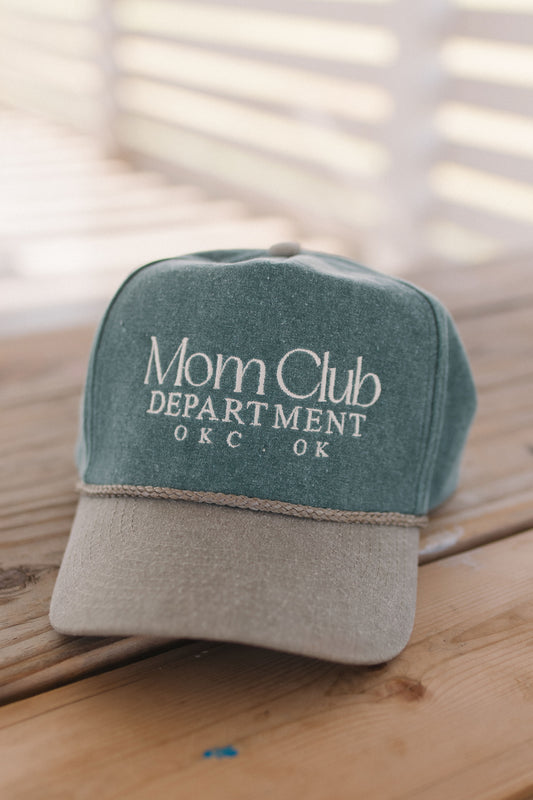 "MOM CLUB" EMBROIDERED TRUCKER