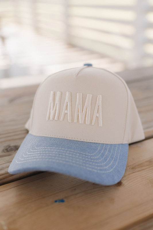 "MAMA" EMBROIDERED TRUCKER
