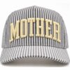 MOTHER STRIPE EMBROIDERED HAT