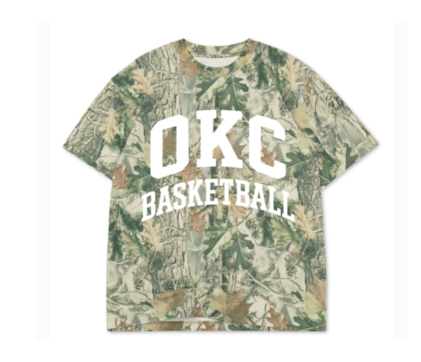 GREEN CAMO OVERSIZED OKC BASKETBALL