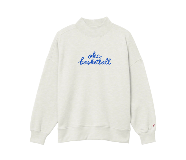 EMBROIDERED OKC MOCNECK
