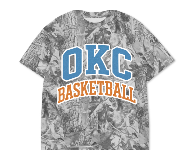 GREY CAMO OVERSIZED OKC BASKETBALL
